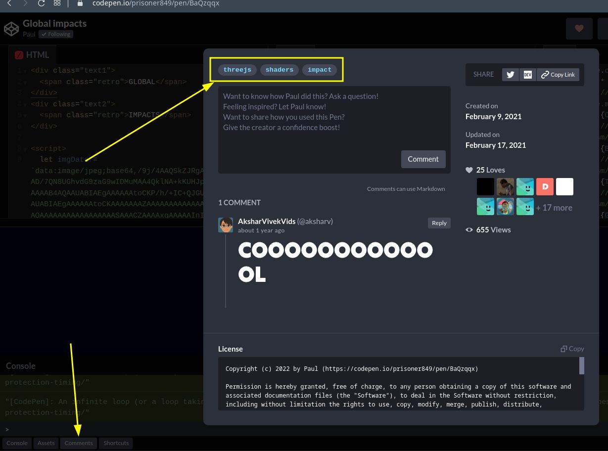 система тегов на codepen.io